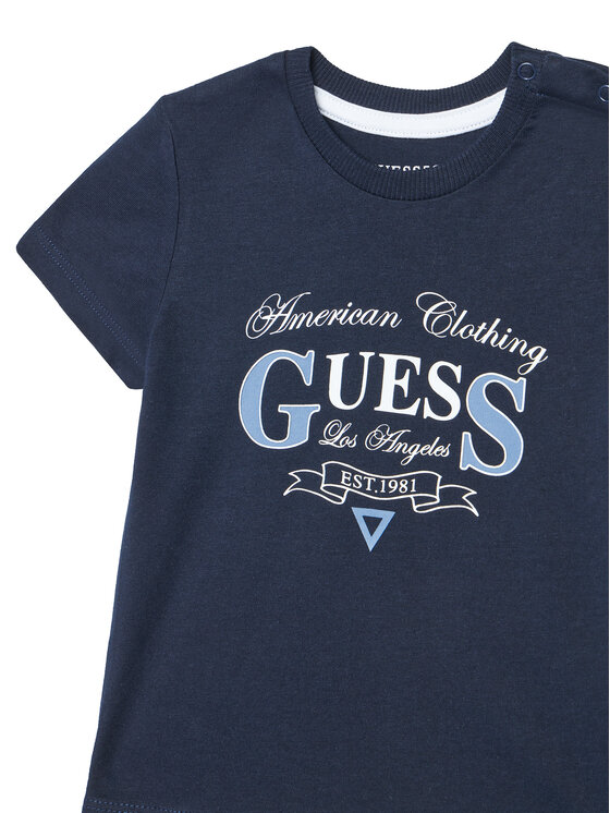 Guess Guess Футболка N5YI20 K8HM4 Cиній Regular Fit