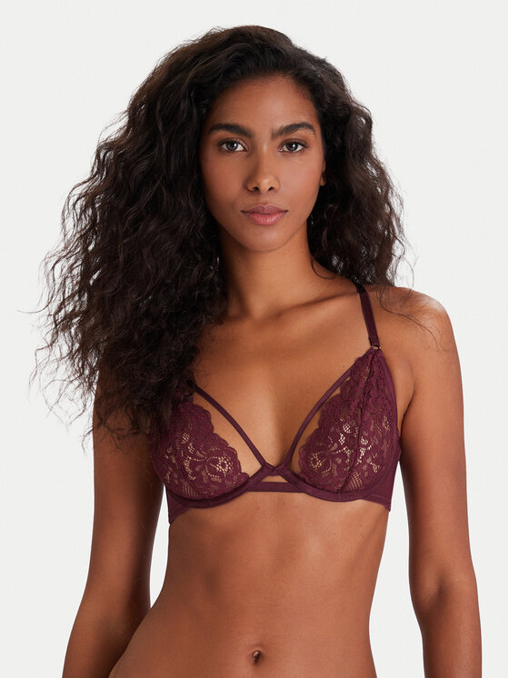 Hunkemöller Hunkemöller Sujetador con aros 302379 Guinda/burdeos