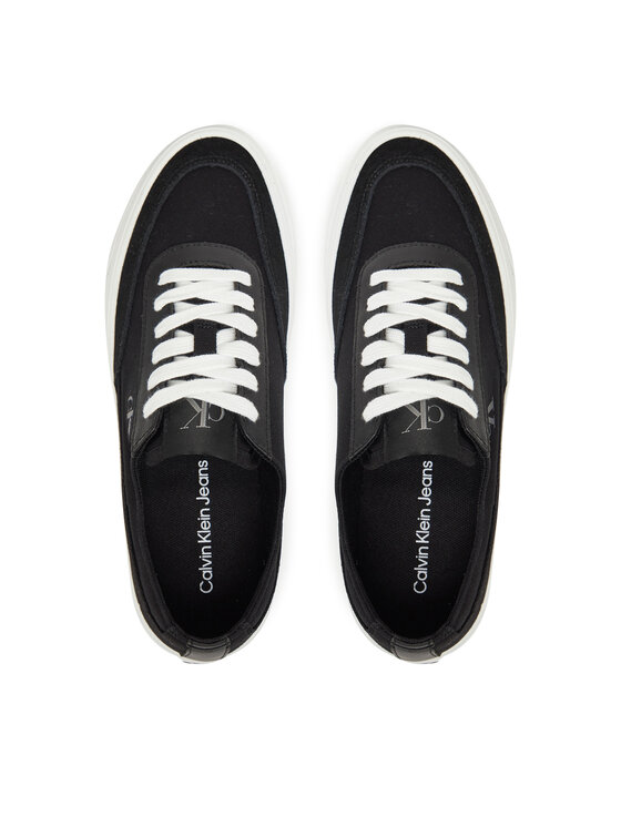Calvin Klein Jeans Sneakersy Calvin Klein Jeans Vulc Flatform Low Cv Mix Mg YW0YW01770 Čierna