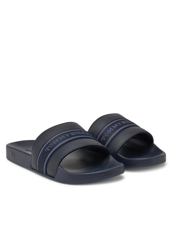 Tommy Hilfiger Чехли Tommy Hilfiger Hilfiger Poolside With Webbing FW0FW08529 Тъмносин