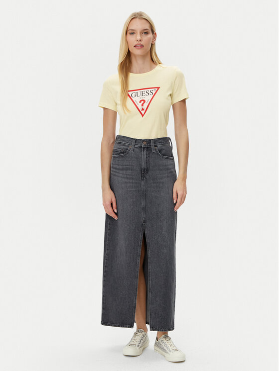 Guess Guess Футболка W1YI1B I3Z14 Жовтий Regular Fit