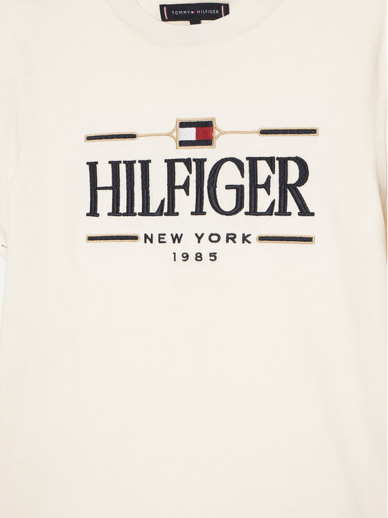 Tommy Hilfiger Tommy Hilfiger Camiseta Icons KB0KB10360 Écru Regular Fit