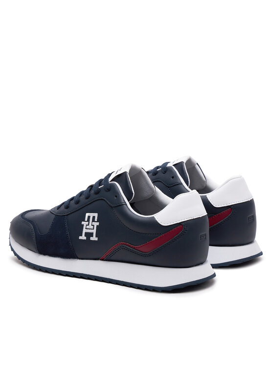 Tommy Hilfiger Tenisice Tommy Hilfiger Runner Evo Lth Mix FM0FM04959 Tamnoplava