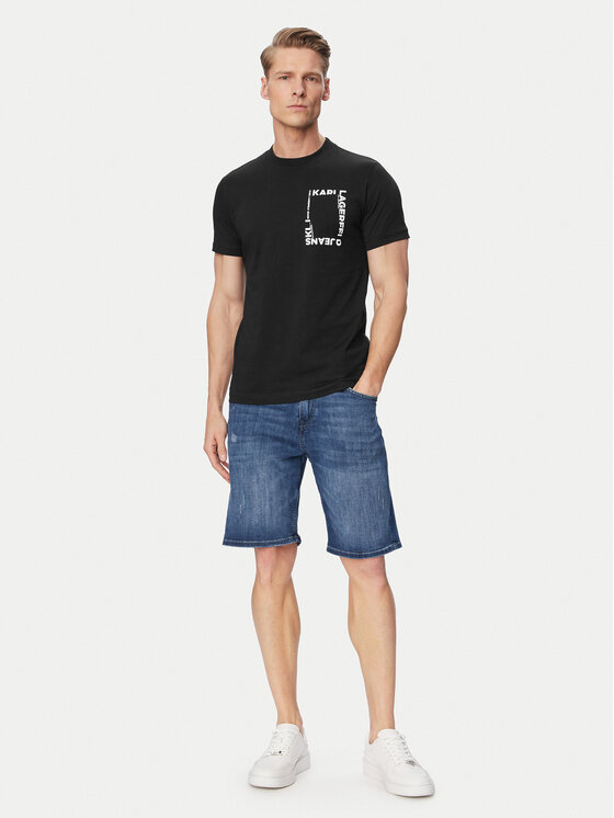 Karl Lagerfeld Jeans Karl Lagerfeld Jeans Camiseta B2M17046 Negro Slim Fit