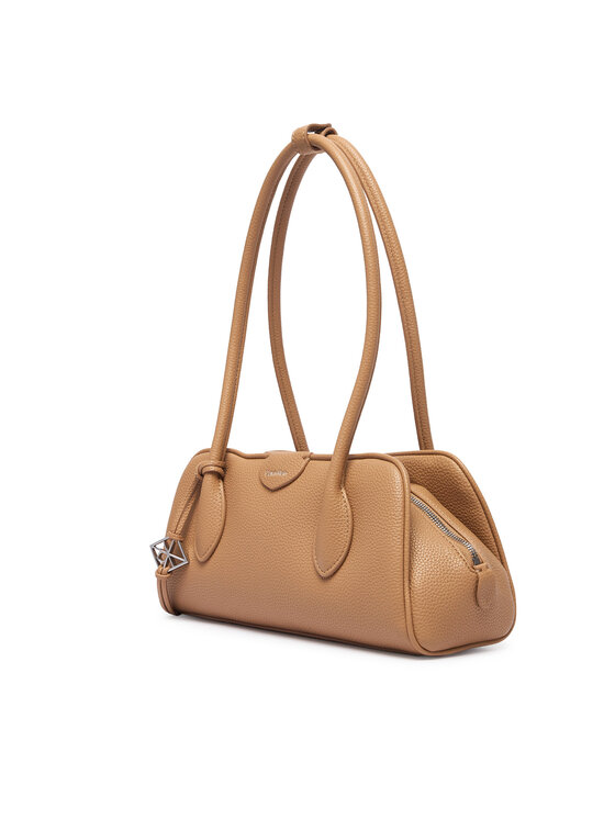Calvin Klein Soma Calvin Klein Emblem Trio Pebble Shoulder Bag LV04F3743G Bēšs