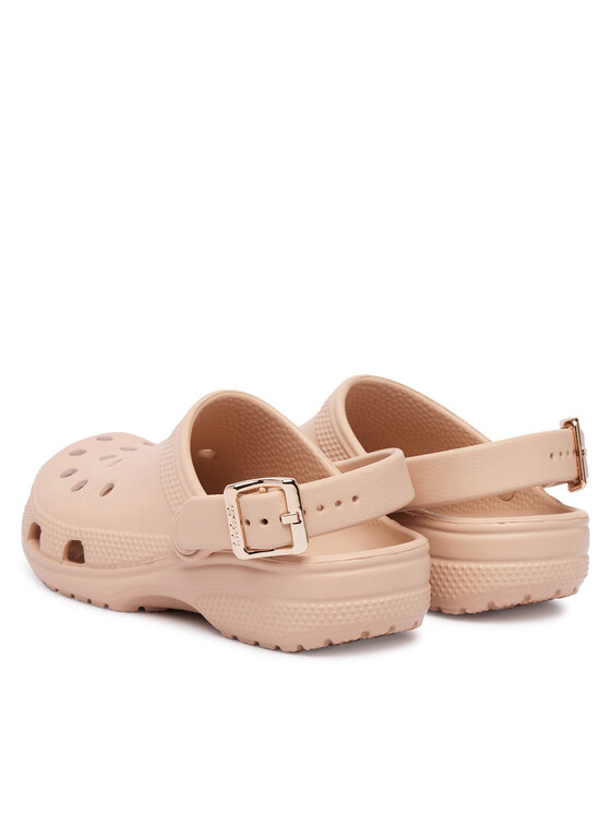 Crocs Шльопанці Crocs Classic Metallic Buckle Clog K 214228 Бежевий