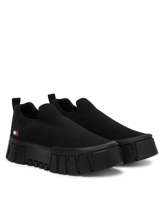 Tommy Jeans Αθλητικά Tommy Jeans Tjw Chunky Knit Sneaker EN0EN03014 Μαύρο