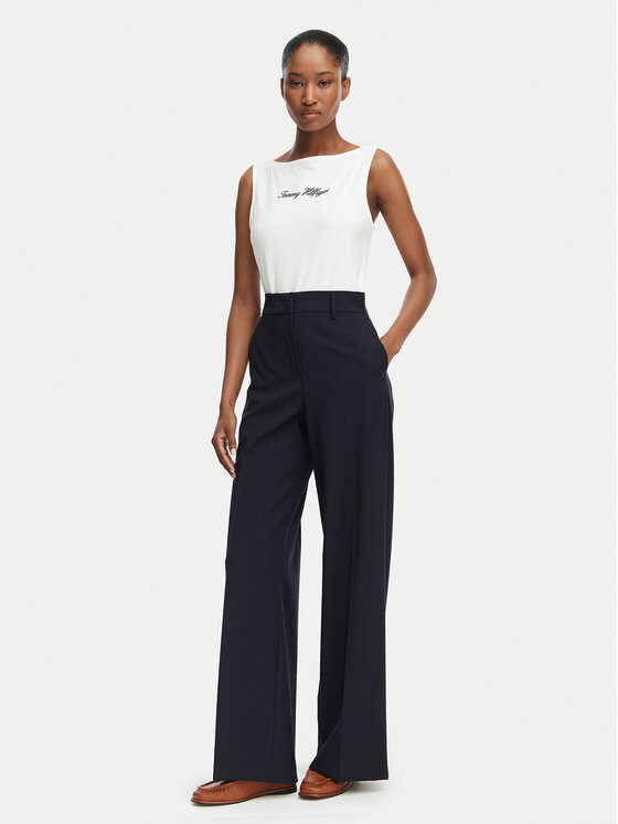 Tommy Hilfiger Tommy Hilfiger Marškinėliai Classic WW0WW50947 Balta Regular Fit