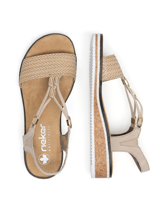 Rieker Sandali Rieker V3662-62 Beige
