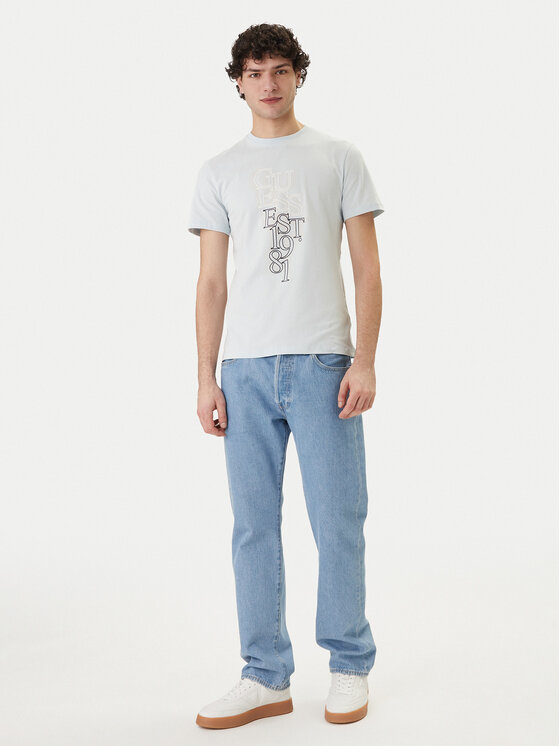 Guess Guess Футболка M6GI10 K2991 Блакитний Slim Fit