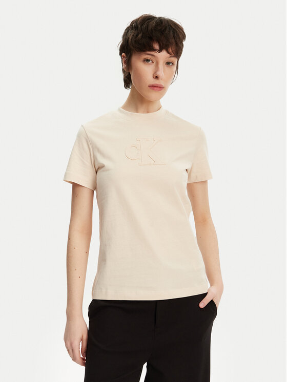 Calvin Klein Jeans Calvin Klein Jeans T-shirt J20J225256 Beige Regular Fit