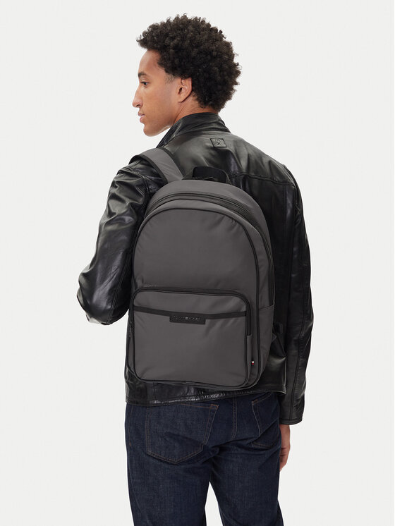 Tommy Hilfiger Nahrbtnik Tommy Hilfiger Th Repreve Backpack AM0AM13464 Siva