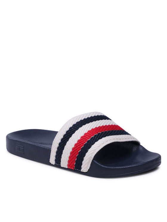 Tommy Hilfiger Natikači Tommy Hilfiger Essential Pool Slide FW0FW07151 Écru