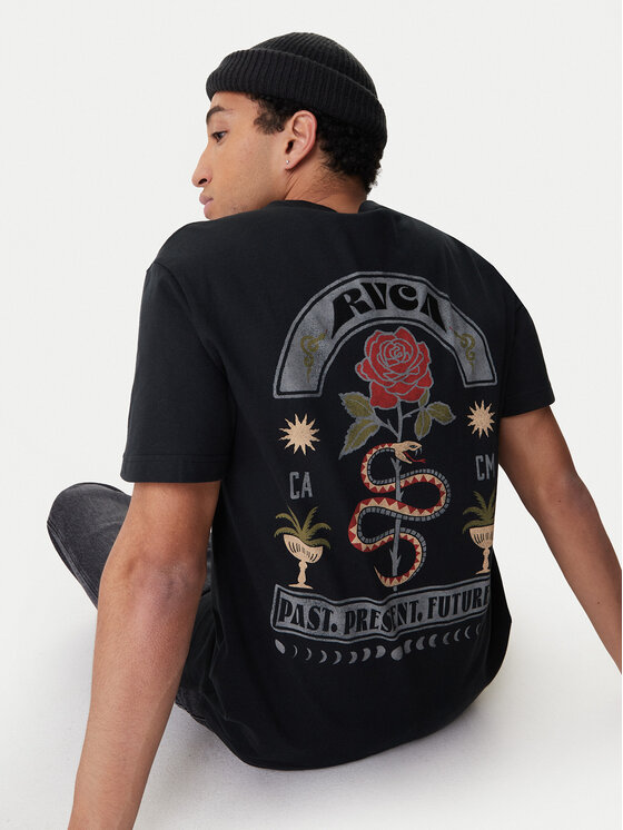 RVCA RVCA Camiseta Roses Poster EVYZT00281 Negro Regular Fit