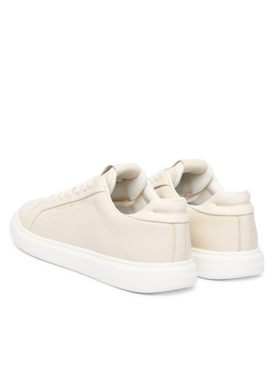 Tommy Hilfiger Snīkeri Tommy Hilfiger Icon Court Light Weight Shinny FW0FW08949 Écru