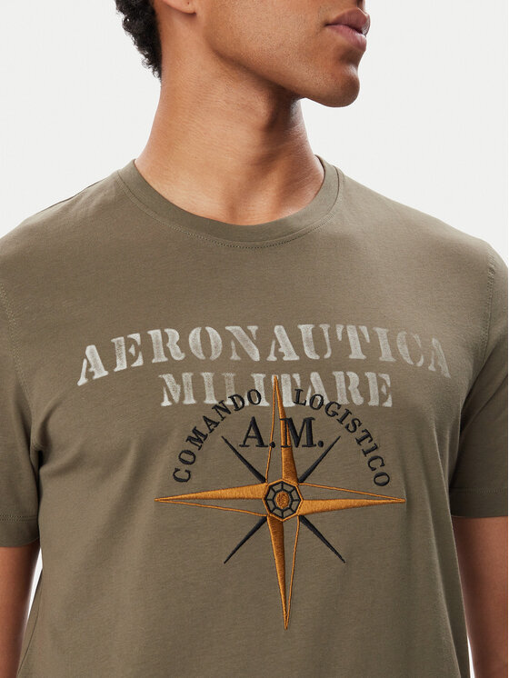Aeronautica Militare Aeronautica Militare Camiseta 262TS2582UJ00750 Caqui Regular Fit