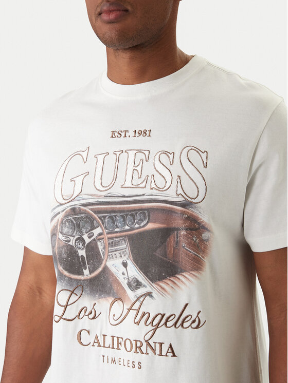 Guess Guess Camiseta M6RI13 K8FQ4 Écru Regular Fit