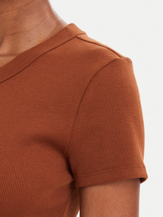 HUGO HUGO Футболка Easy 50523924 Коричневий Slim Fit