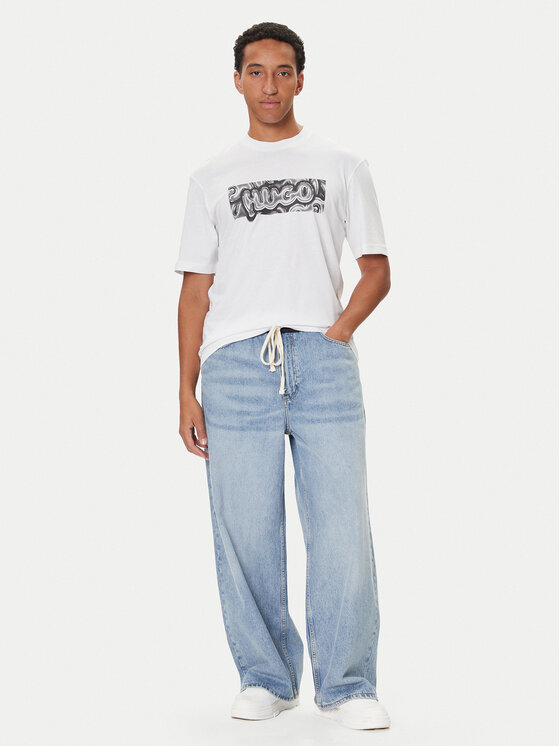 HUGO HUGO Camiseta Nedirix 50549162 Blanco Regular Fit