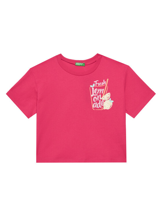 United Colors Of Benetton United Colors Of Benetton Футболка 35RYC10OZ Рожевий Regular Fit