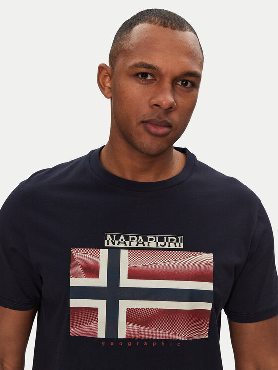 Napapijri Napapijri Футболка S-Lari NP0A4IE51761 Cиній Regular Fit