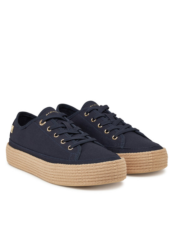 Tommy Hilfiger Espadryle Tommy Hilfiger Vulc Espadrille Sneaker FW0FW08404 Granatowy