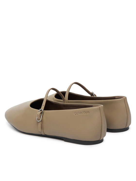 Calvin Klein Baleriny Calvin Klein Oblique Ballerina Mj Lth Hdw HW0HW02847 Brązowy
