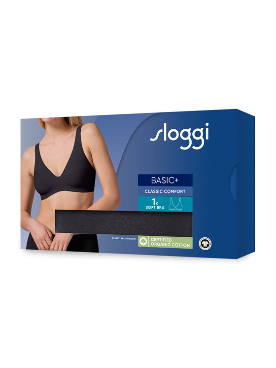 Sloggi Sloggi Besiūlė liemenėlė Basic 10222327 Juoda