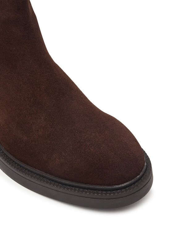 Tommy Hilfiger Μποτάκια με λάστιχο Tommy Hilfiger Corporate Casual Suede Chelsea FM0FM05952 Καφέ