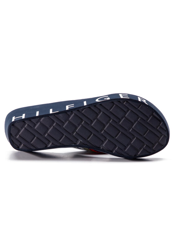 Tommy Hilfiger Flip-flops Tommy Hilfiger Iconic Wedge Beach Sandal FW0FW03866 Sötétkék
