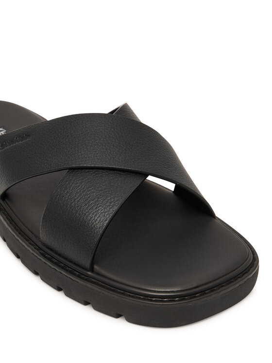 Calvin Klein Natikači Calvin Klein Sq Molded Sandal Xcross Lth HM0HM02235 Črna