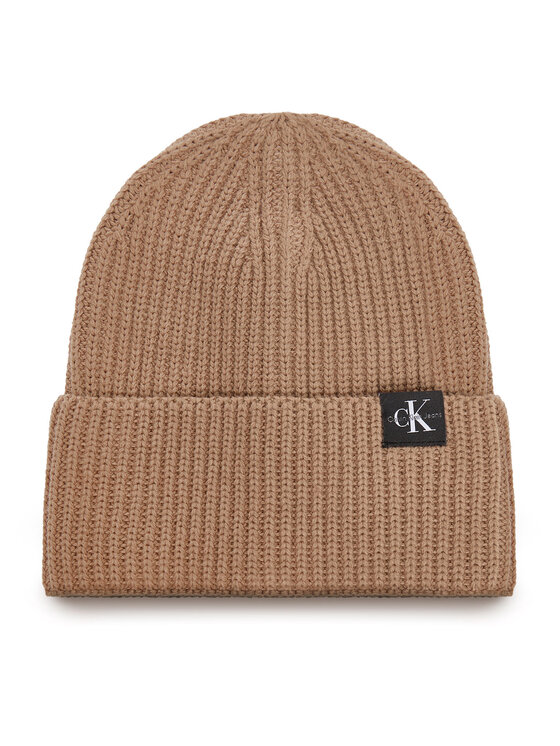 Calvin Klein Jeans Σετ Κασκόλ και Σκούφος Calvin Klein Jeans Monogram Rib Scarf Beanie Set IU0IU00638 Καφέ