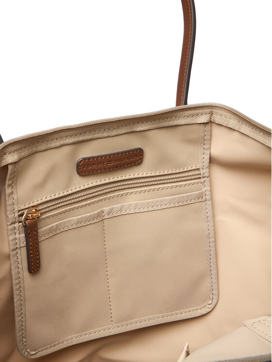 Tommy Hilfiger Kabelka Tommy Hilfiger Popette Tote AW0AW17711 Hnedá