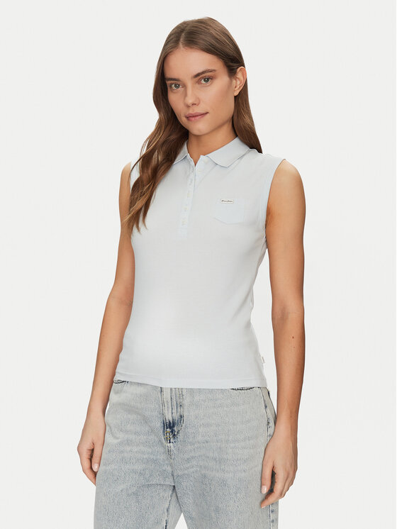 Guess Jeans Guess Jeans Поло W5GP24 KCYR1 Голубий Regular Fit