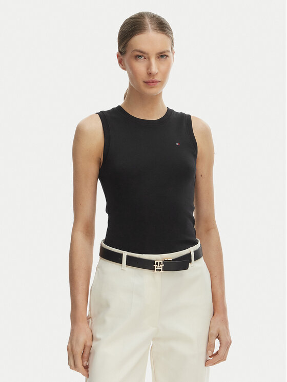 Tommy Hilfiger Tommy Hilfiger Top WW0WW47806 Negro Slim Fit
