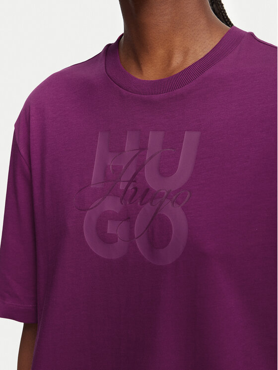 HUGO HUGO Camiseta Dashire_5 50566678 Rosa oscuro Relaxed Fit