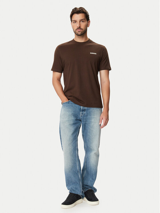 Napapijri Napapijri Camiseta NP0A88TR Marrón oscuro Regular Fit