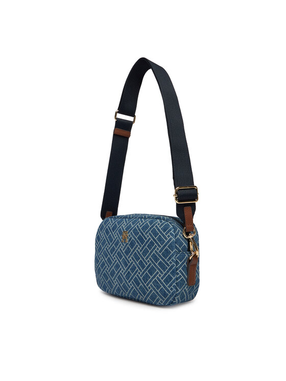 Tommy Hilfiger Geantă Tommy Hilfiger Popette Camera Bag Denim Flag AW0AW18610 Albastru