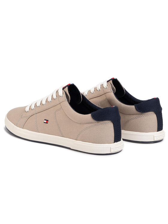 Tommy Hilfiger Πάνινα παπούτσια Tommy Hilfiger Iconic Long Lace Sneaker FM0FM01536AEP Μπεζ
