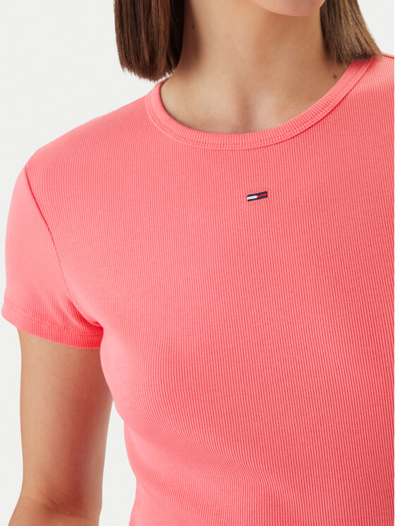 Tommy Jeans Tommy Jeans Camiseta DW0DW17383 Rosa Slim Fit