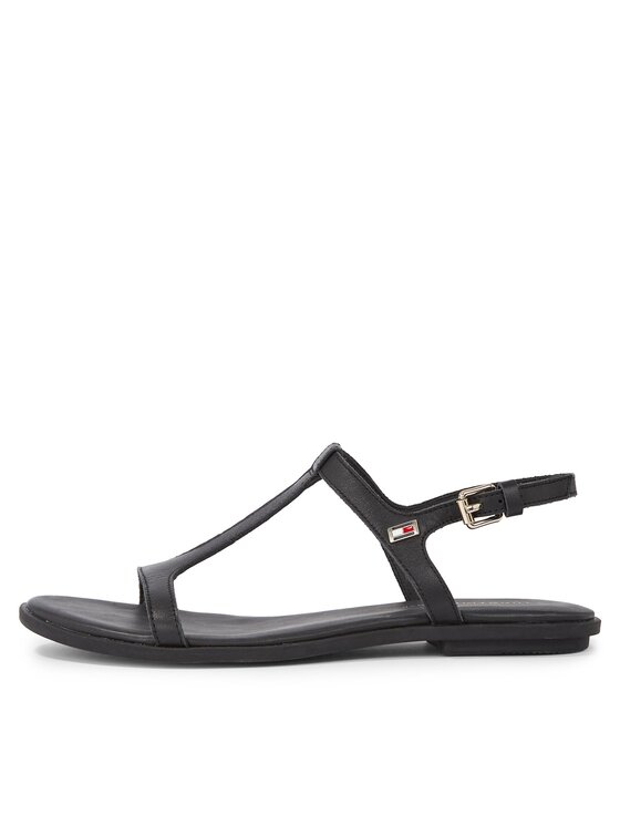 Tommy Hilfiger Sandály Tommy Hilfiger Th Flat Sandal FW0FW07930 Černá