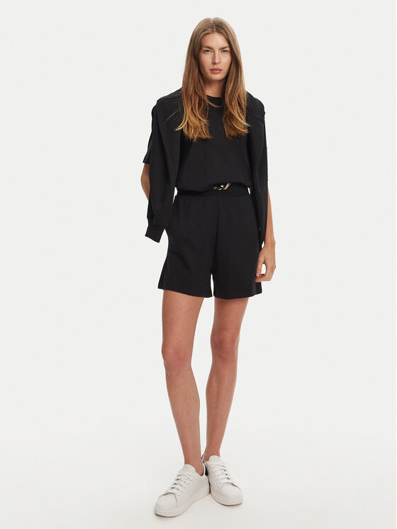 BOSS BOSS Kratke hlače pižama Cp Stripe_Shorts 50539981 Črna Relaxed Fit