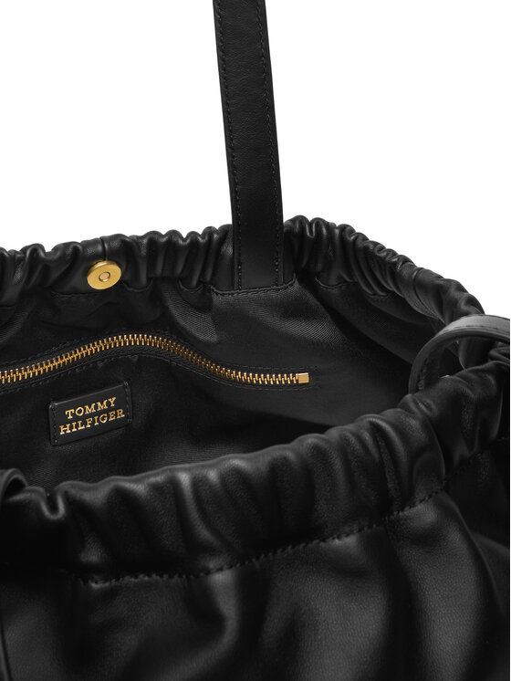 Tommy Hilfiger Ročna torba Tommy Hilfiger Soft Leather Tote AW0AW18308 Črna