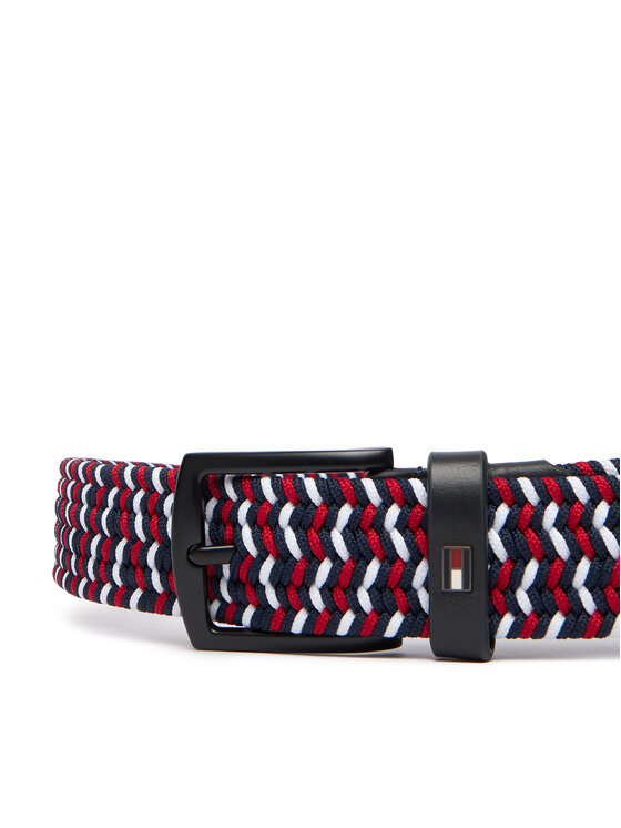 Tommy Hilfiger Moški pas Tommy Hilfiger Denton Elastic 3.5 AM0AM13946 Pisana