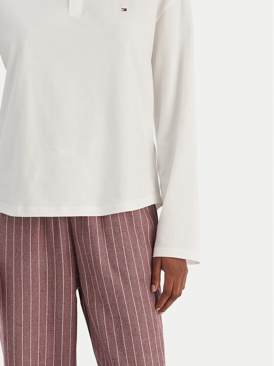 Tommy Hilfiger Tommy Hilfiger Pijama UW0UW06154 Écru Regular Fit