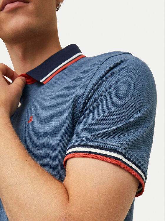 Jack & Jones Jack & Jones Поло Paulos 12136668 Голубий Slim Fit