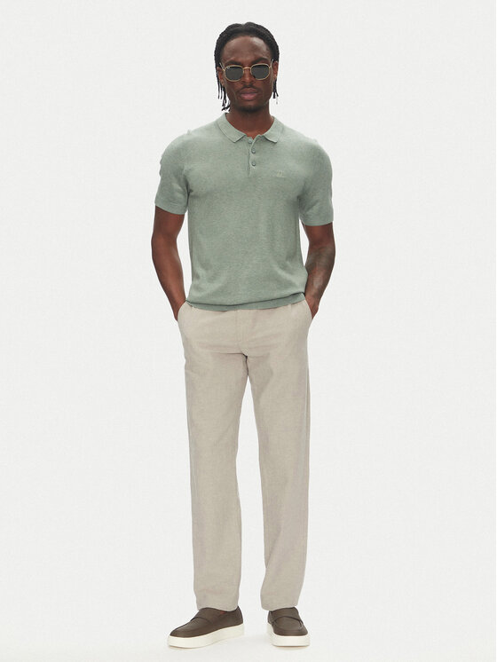 Lindbergh Lindbergh Polo majica 30-800159 Zelena Slim Fit