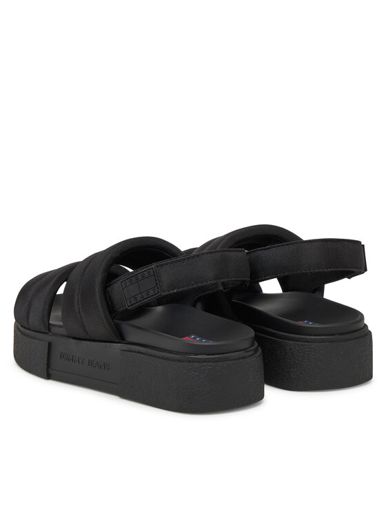 Tommy Jeans Sandali Tommy Jeans Tjw Flatform Sandal EN0EN02802 Nero