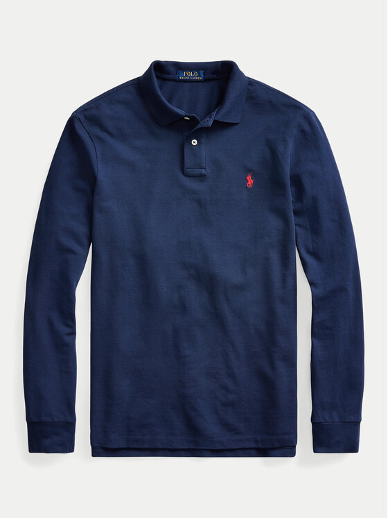 Polo Ralph Lauren Polo Ralph Lauren Поло 710680790046 Cиній Custom Slim Fit