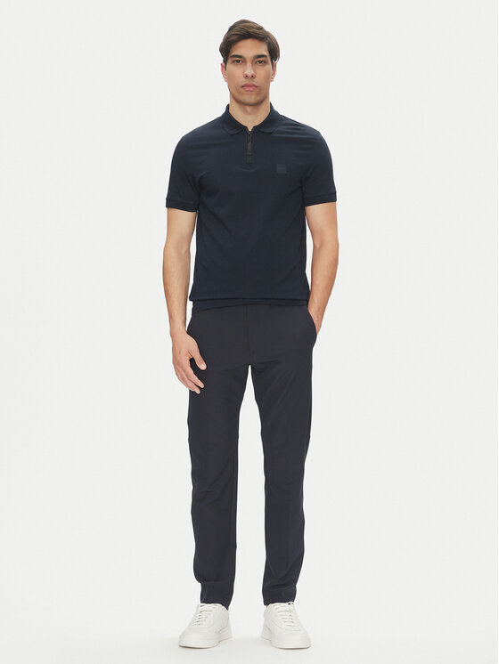 BOSS BOSS Поло Passerzip 50537507 Cиній Slim Fit